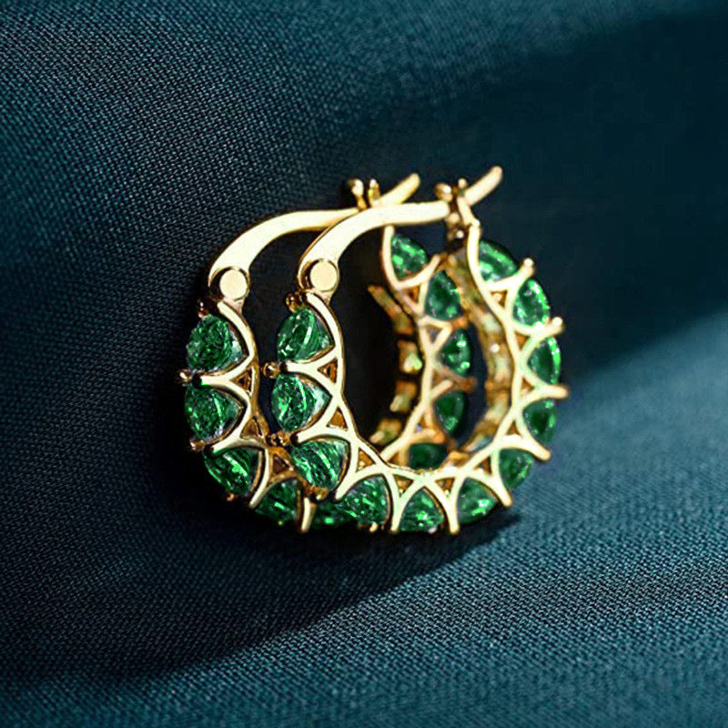 Brincos de argola Elena Marlowe | Cor ouro Branco
