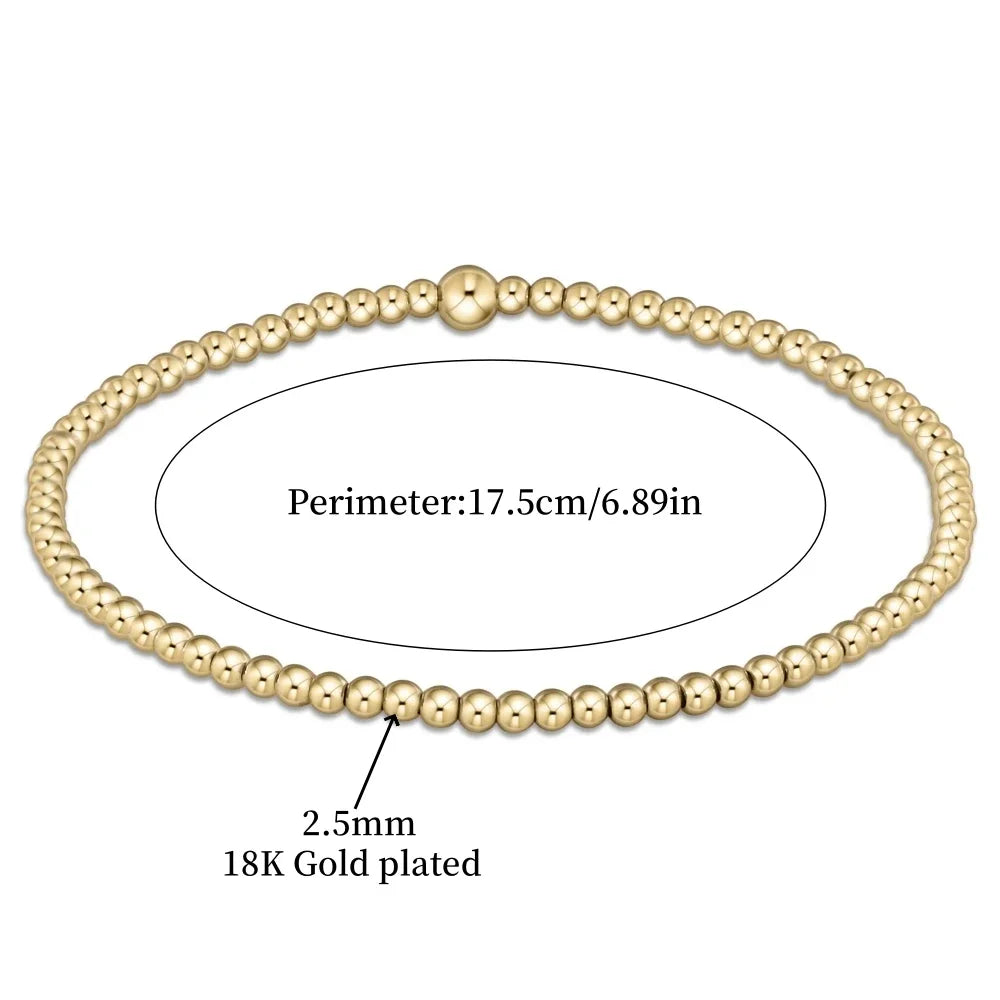 Pulseira de contas de turquesa em ouro de 18 quilates