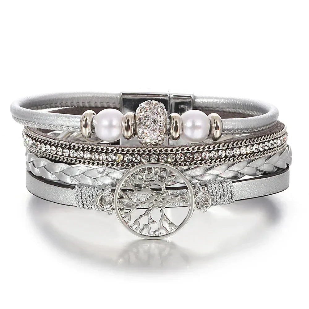 Pulseira de Strass Árvore da Vida