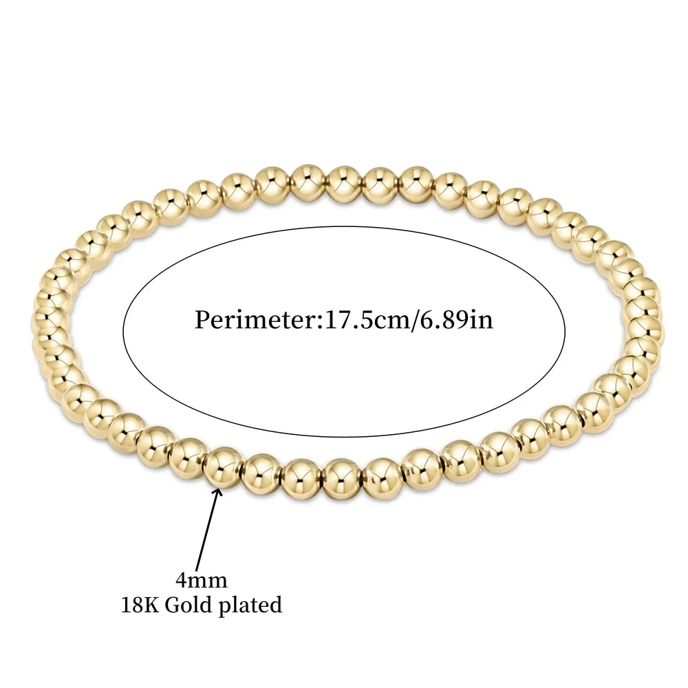 Pulseira de contas de turquesa em ouro de 18 quilates