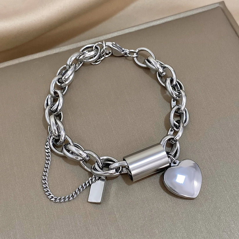 Pulseira de Coração Cor Ouro