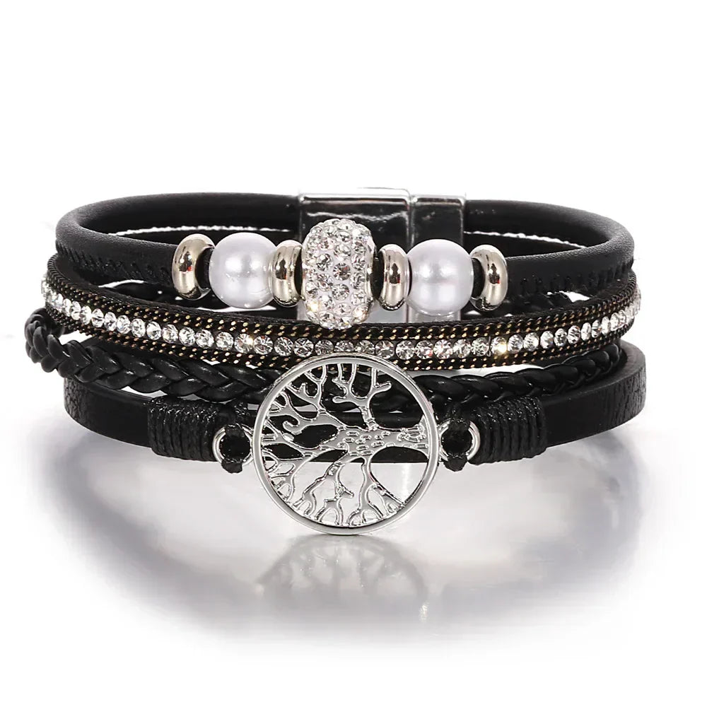 Pulseira de Strass Árvore da Vida